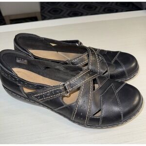 Collection By Clarks Size 11 Ashland‎ Spin Q Slip-On Leather Loafer Black